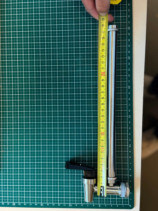 Faucet with push button on demand and water level gauge 